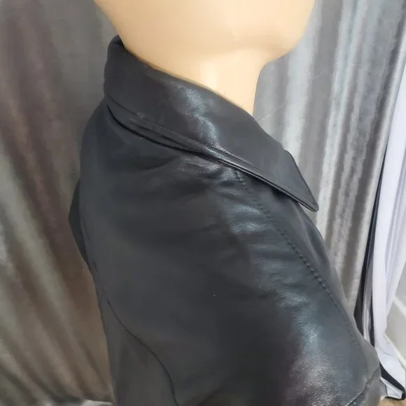 Men's Large Hathaway Soft Leather Bomber Jacket Vintage Great Condition.